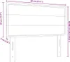 vidaXL Testiera crema 80 cm in tessuto Anteprima dell’immagine prodotto 8