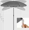 A diagram showing the adjustable height of a patio umbrella, with a close-up inset of the height adjustment mechanism. Produktbild-Vorschau