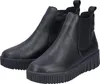A pair of black Chelsea boots with a platform sole, shown from a slightly angled front view against a white background. Voir les images du produit