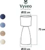 Vyveo - Bloempot "Pillar" - Bruin (Retro) - 33x75 cm Productafbeelding-voorbeeld 3