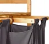 Wäschekorb aus Bambus mit Zwei Wäschesack Badezimmerregal Produktbild-Vorschau 7
