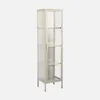 sweeek - Schrank aus Stahl und gehärtetem Glas, 1 Tür, 160 Produktbild-Vorschau 1