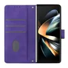 Galaxy Z Fold3 Hülle, Schlank Prägung Flip Leder Produktbild-Vorschau 4