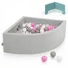 KiddyMoon Bällebad 90x30cm Viertel Ecking 300 Bälle ∅7cm Produktbild-Vorschau 1
