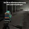 A laser level device on a tripod in a dimly lit industrial or construction environment, with green laser lines projected. Anteprima dell’immagine prodotto
