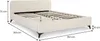 Polsterbett LAVORO Einzelbett 140x200, cremeweiß - Bett mit Produktbild-Vorschau 7