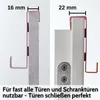DEKAZIA® Türhaken Rosa Edelstahl selbstklebend | 4er Set Produktbild-Vorschau 5