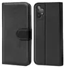 A black flip case for a smartphone is shown from the front and back. Anteprima dell’immagine prodotto