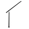 A black metal handrail for stairs, shown against a white background. Produktbild-Vorschau