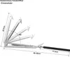Diagram showing the different angles of a greenhouse window opener. Produktbild-Vorschau
