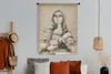 MuchoWow® Wandteppich Wandbehang Illustration der Mona Lisa Produktbild-Vorschau 4