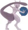A Pokémon figure of Mewtwo in a dynamic pose, holding a blue energy blast. Produktbild-Vorschau