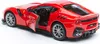 A red Ferrari F12TDF model car with the driver's side door open, shown from a rear-quarter angle on a white background. Produktbild-Vorschau