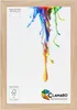 A wooden picture frame with a colorful paint splash design inside. Produktbild-Vorschau