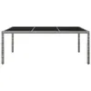 vidaXL Tavolo da pranzo da giardino grigio 200x150x74 cm in Anteprima dell’immagine prodotto 1