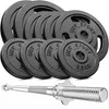 Hop-Sport 59kg Gusseisen Hantel-Set Langhantel Set  Produktbild-Vorschau 1