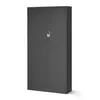 A dark gray metal cabinet with two doors and a digital lock is shown against a white background. Náhľad obrázku produktu