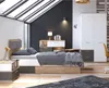 Jugendbett 90 cm in Eiche Nb. mit weiß und grau TOMAR-129, Produktbild-Vorschau 4