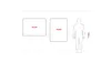 A diagram showing two pinboards of different sizes next to a human silhouette to illustrate scale. The dimensions of the pinboards are labeled. Anteprima dell’immagine prodotto