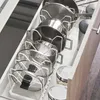 Regulowany stojak na patelnie i pokrywki Yamazaki Tower Podgląd zdjęcia produktu 1