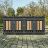 Mülltonnenbox 4er mit Klappdeckel, abschließbar, vertikaler Produktbild-Vorschau 7