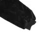 A close-up of a black fuzzy sleeve with a ribbed cuff. Produktbild-Vorschau