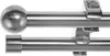Gardinenstange Ø 20mm Metall in Edelstahl Look 2-läufig Produktbild-Vorschau 1