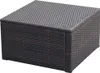 vidaXL Stołek z poduszką z polirattanu 53×53×30 cm brązowy Podgląd zdjęcia produktu 2
