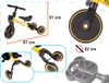 Trojkolka Fix Mini bežecká trojkolka 3v1 s pedálmi žltá Náhľad obrázku produktu 5