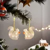 Décorations de Noël en acrylique LED Écureuil 2 pièces pour Voir les images du produit 2