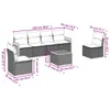 Design 7-tlg. Garten-Sofagarnitur mit Kissen Beige Poly Produktbild-Vorschau 7