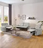 Sofagarnitur 3-teilig - Hellgrau - Chenille - mit Produktbild-Vorschau 3