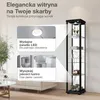 K-Möbel witryna szklana stojąca w kolorze czarnym Podgląd zdjęcia produktu 5