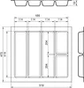 Orga-Box I Mehrzweckeinsatz 519 x 50 x 473 mm silbergrau Produktbild-Vorschau 3