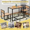 COSTWAY 3 pcs. Bar de cuisine Table haute avec 2 chaises de Voir les images du produit 9