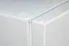 Close-up of the corner of a white appliance, likely a refrigerator or freezer, showing a hinge and a decorative corner cap. Produktbild-Vorschau