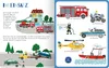A collage of various emergency and service vehicles and their functions, presented in an illustrative style. Voir les images du produit