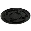 A black plastic plant pot saucer with multiple circular openings and drainage slits. Produktbild-Vorschau