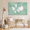 MuchoWow® Poster Weltkarte - Grün - Aquarell 120x80 cm - Produktbild-Vorschau 7