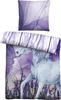 A duvet cover and pillowcase set with a unicorn and floral design. Produktbild-Vorschau