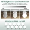 SONNI Kompakter Schminktisch Weiß, dreifarbige Glühbirne, Produktbild-Vorschau 6