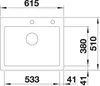 Blanco Palona 6 - Keramický drez, 615x510 mm, InFino, Náhľad obrázku produktu 8