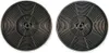 Two black circular charcoal filters with a grid pattern are shown against a white background. Anteprima dell’immagine prodotto