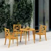 vidaXL Garten-Essstühle 3 Stk. Massivholz Akazie Produktbild-Vorschau 2