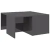 vidaXL Couchtische 4 Stk. Hochglanz-Grau 33x33x33 cm Produktbild-Vorschau 3