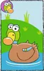 A cartoon illustration of two ducks in a pond with grass and a blue sky. Produktbild-Vorschau