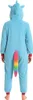 Pigiama Onesie Kigurumi Costume Azzurro Unicorno L: Anteprima dell’immagine prodotto 4