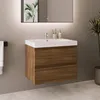 LOMAZOO MONACO 60 cm, ciepły dąb, biała umywalka Podgląd zdjęcia produktu 1