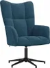 vidaXL Poltrona relax in velluto blu Anteprima dell’immagine prodotto 1