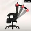 Sedia da gioco ergonomica con poggiapiedi per ufficio Anteprima dell’immagine prodotto 23